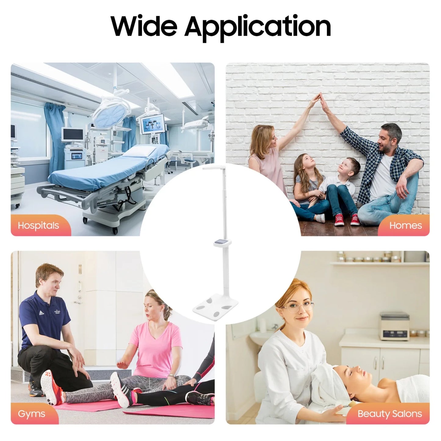 Professional Digital Physicians Scale for Body Weight and Height Scale Range 80-210CM BMI Body Fat Measurement Device