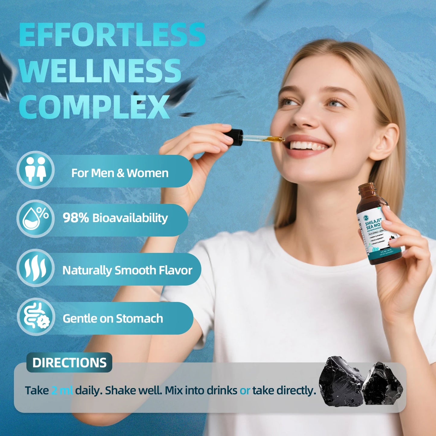 Power up your daily vitality with Minch 12 in 1 Shilajit Drops, a potent blend designed to support sustained energy, sharper focus, and overall wellness throughout busy days.