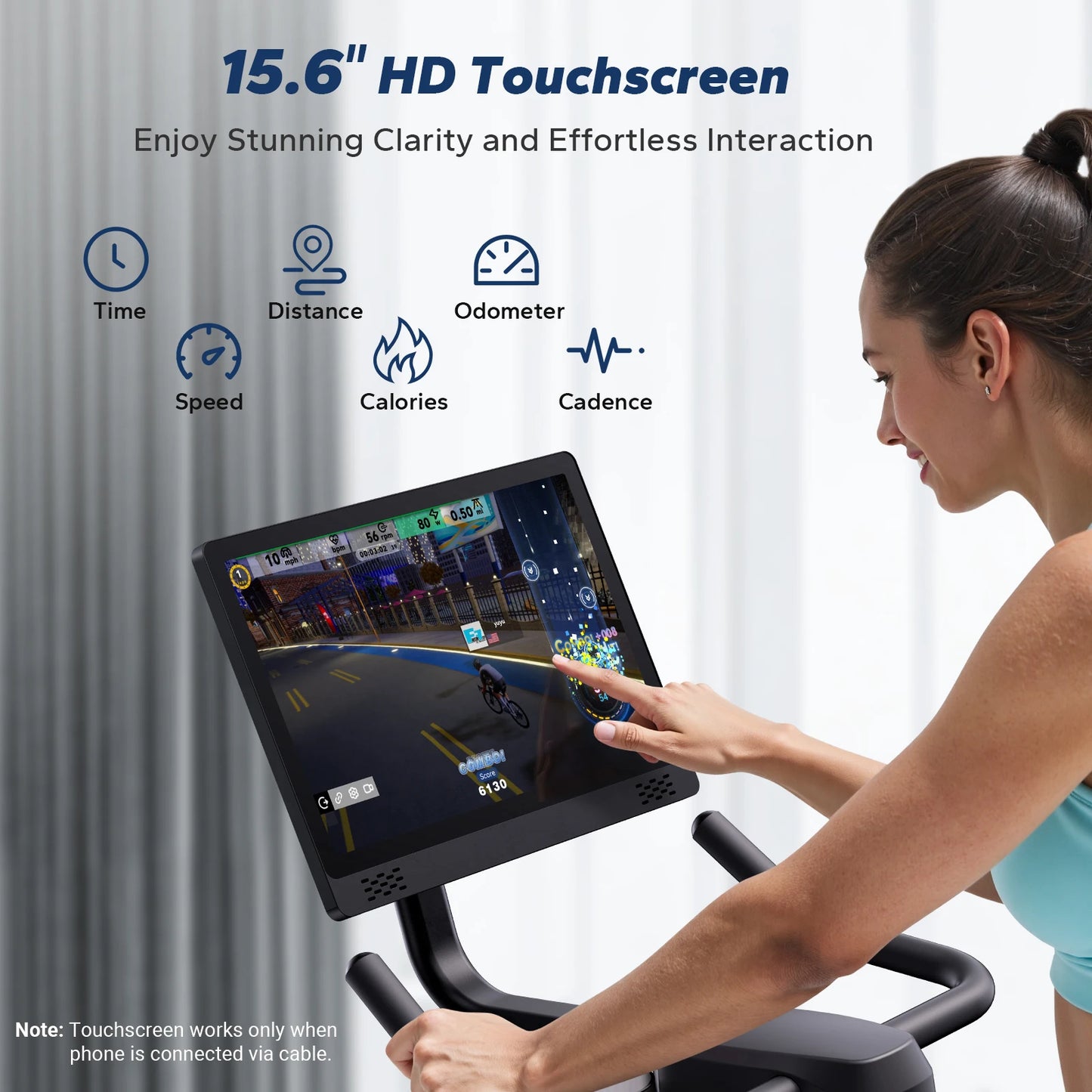 MERACH Exercise Bike Brake Pad Stationary with Exclusive App Low Noise Indoor Bike Tablet Mount&Fitness Courses for Weight Loss
