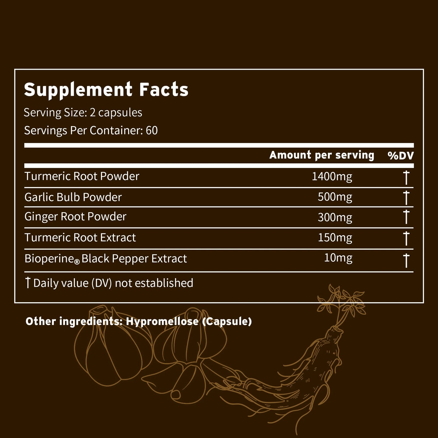 Experience comprehensive wellness with GREVIP's 4-in-1 Turmeric Ginger Complex, a convenient blend of turmeric root, garlic, black pepper, and supportive extras designed to nurture your joints, immune function, and digestion daily.