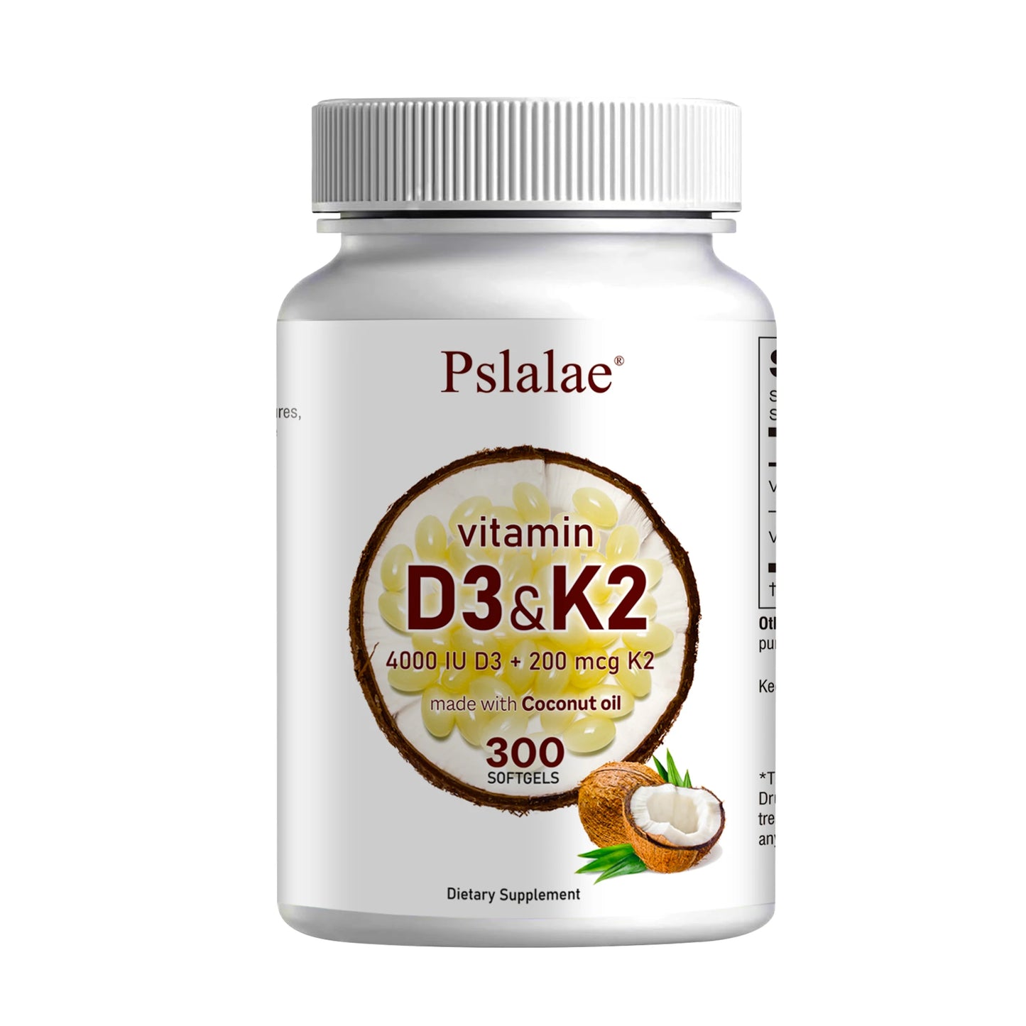 Boost your daily wellness with a precise blend of vitamin D3 and vitamin K2 in easy-to-swallow softgels.