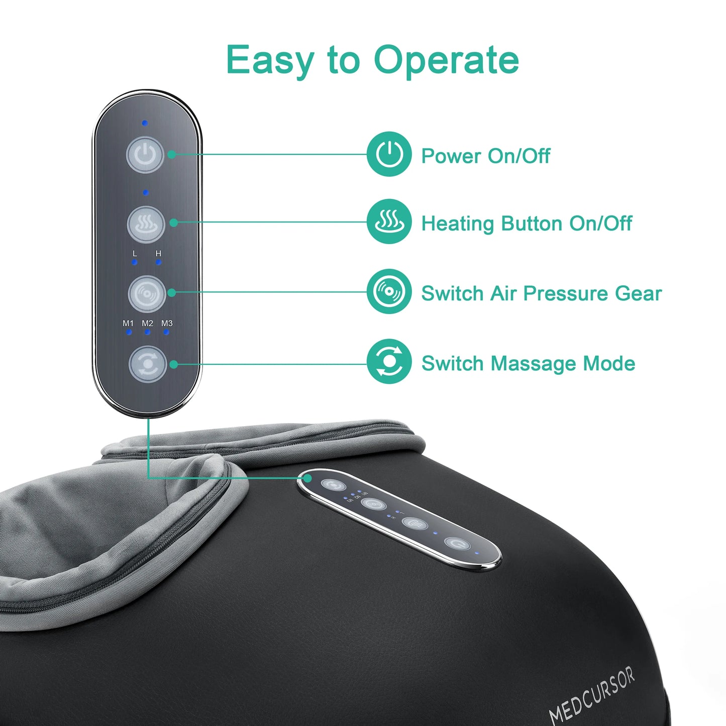 Experience deep relief with the Medcursor Shiatsu Foot Massager, designed to melt tension from heel to toe and revive your tired feet after busy days.