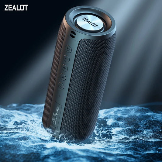 Zealot-S51 Protable Bluetooth Speaker Enhanced Bass Portable Speaker with 12H Playtime,  IPX5 Waterproof for Camping