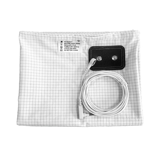 10% Silver Fiber Flat Bedsheet with Earthing Cord Conductive Antistatic Health Protection Sheet Grounded Release Stress