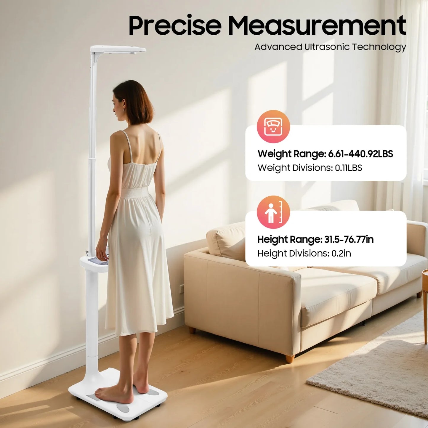 Professional Digital Physicians Scale for Body Weight and Height Scale Range 80-210CM BMI Body Fat Measurement Device