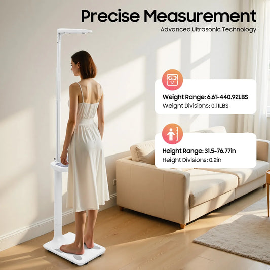 Professional Digital Physicians Scale for Body Weight and Height Scale Range 80-210CM BMI Body Fat Measurement Device