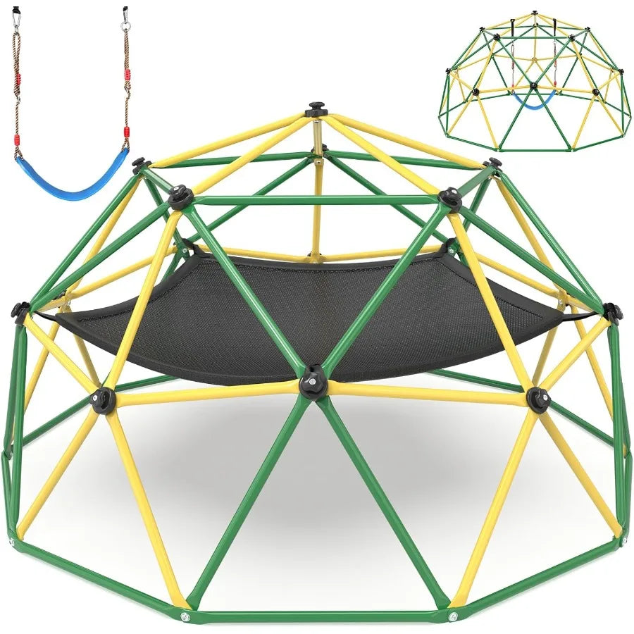 Climbing Dome 10FT Climber with Hammock and Swing Jungle Gym Backyard for 2025 Upgraded Model Indoor Outdoor Toddler Play Equip