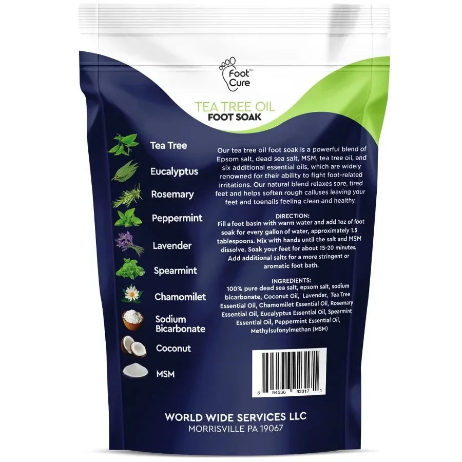 Exfoliator Callus Remover Pedicure Set for Foot Care Includes Foot File Tea Tree Oil Soak Salts Urea Cream 40 Percent Removal G