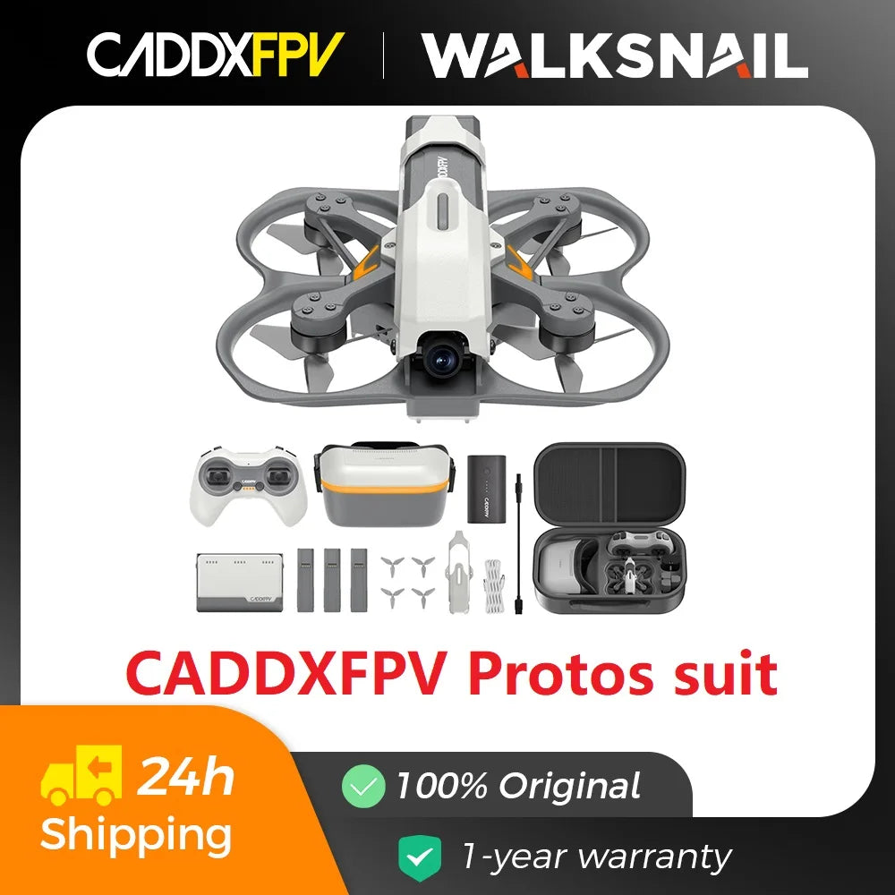 CADDXFPV Protos FPV Kit Racing Drone With Alink ELRS Receiver And FPV Goggles