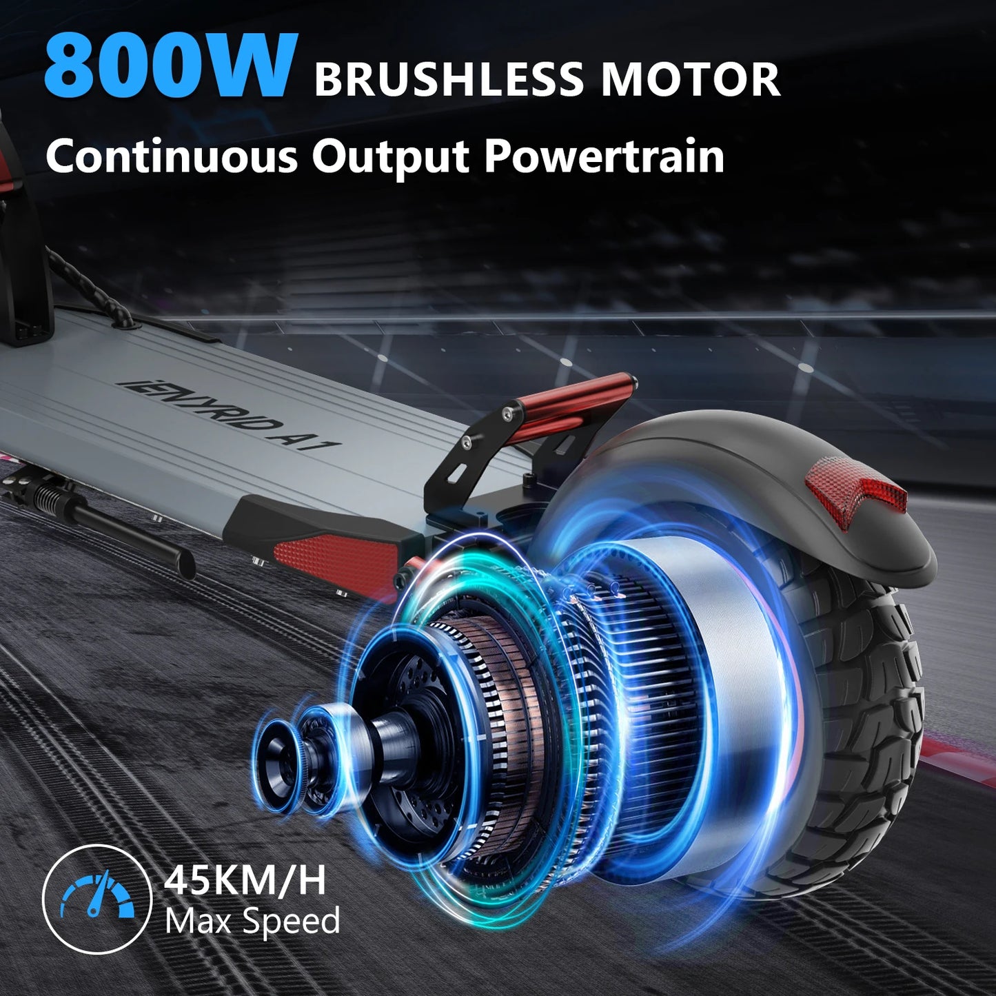 IENYRID A1 Foldable Electric Scooter 800W/48V/12.5 AH E-Scooter Max Speed 45KM Per Hour Max Range 20-30KM Adult City E-Scooter