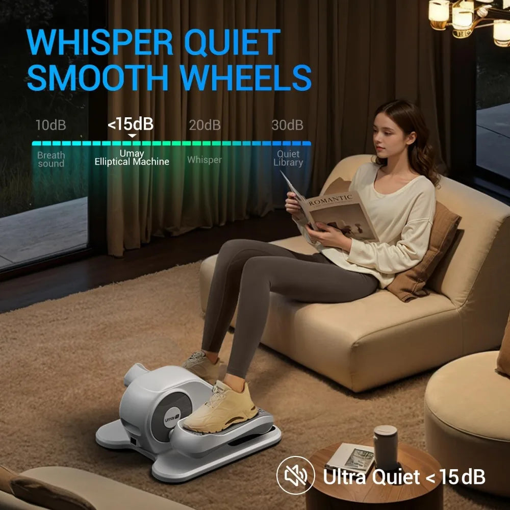 Under Desk Elliptical Machine, Electric Leg Exerciser for Seniors