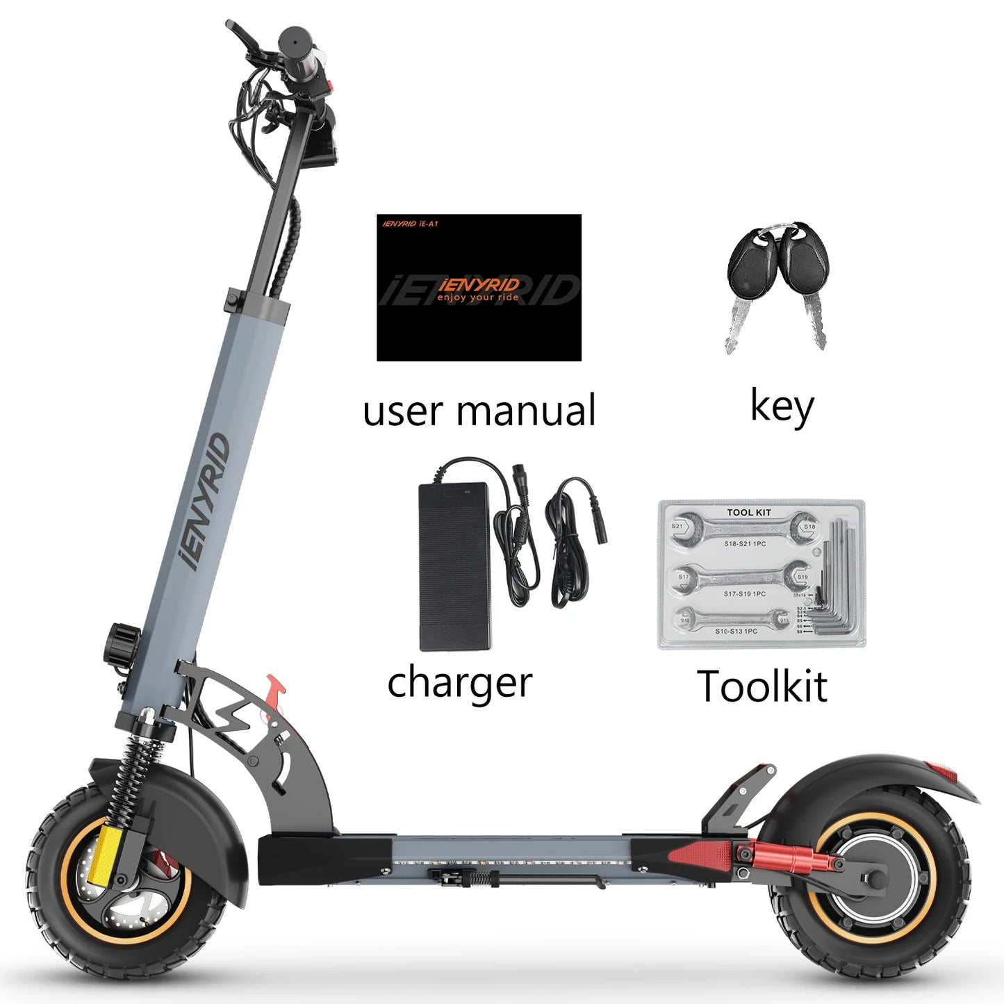 IENYRID A1 Foldable Electric Scooter 800W/48V/12.5 AH E-Scooter Max Speed 45KM Per Hour Max Range 20-30KM Adult City E-Scooter