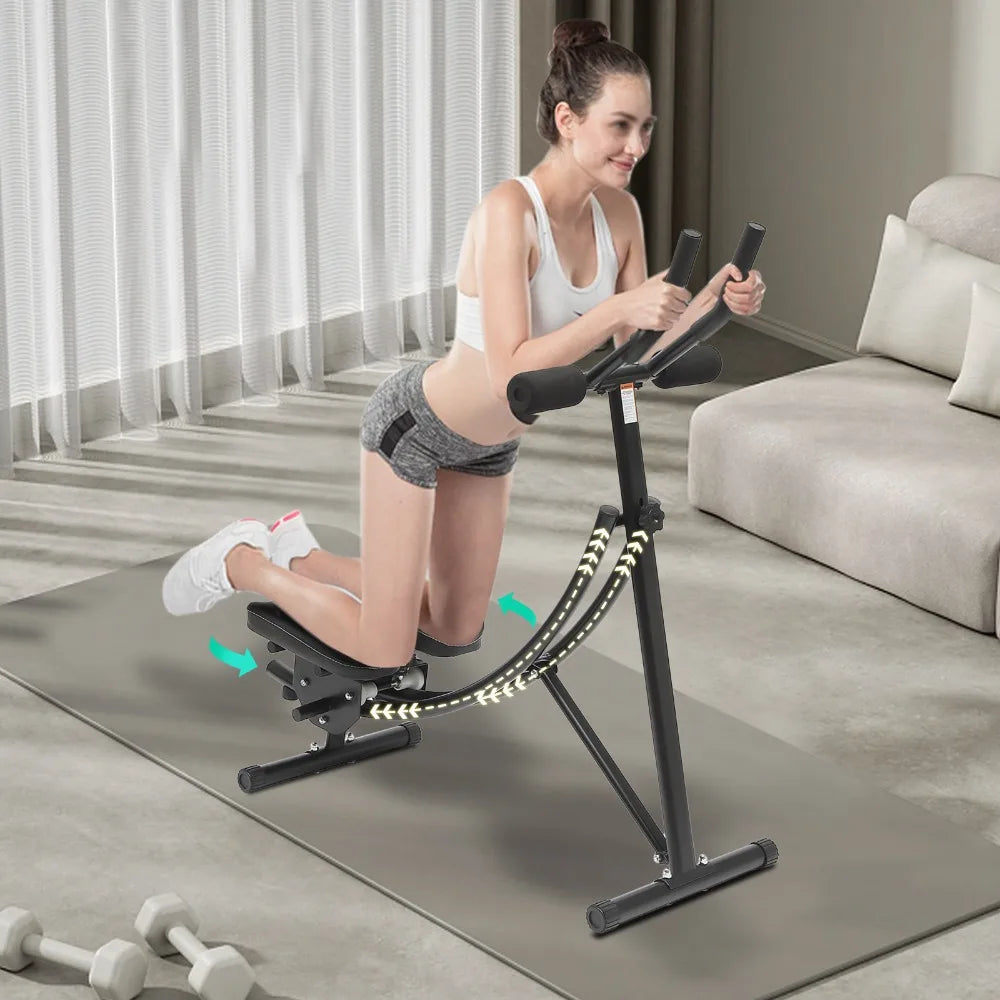 Ab Workout Equipment Ab Machine for Home Gym Foldable Core Abdominal Exercise Machine Adjustable Full Body Workout Equipment