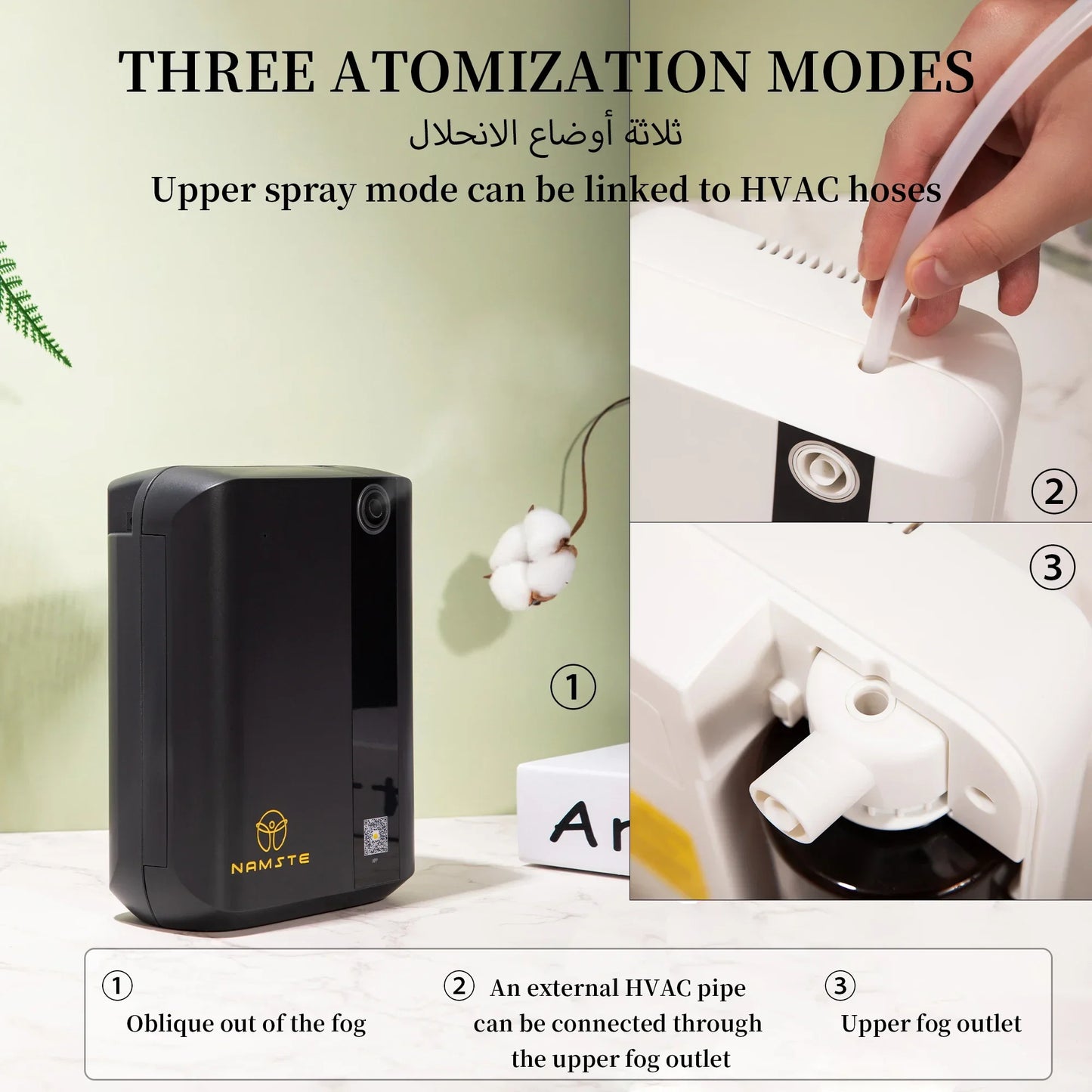 Namste 1500m³ Bluetooth Aroma Diffuser 500ML Essential Oils Electric Smell for Home Hotel HVAC Fragrance Air Freshener Device