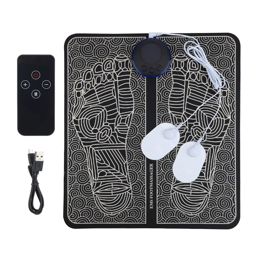Relieve your tired feet and leg cramps with a soothing EMS massage pad designed for your daily comfort.