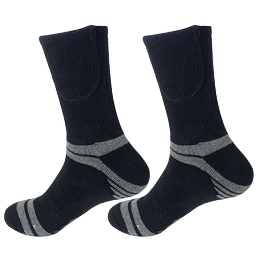 USB Electric Heated Skiing Socks Unisex Washable Thermal Insulated Socks Soft Thickened Heating Socks for Winter Outdoor Sports