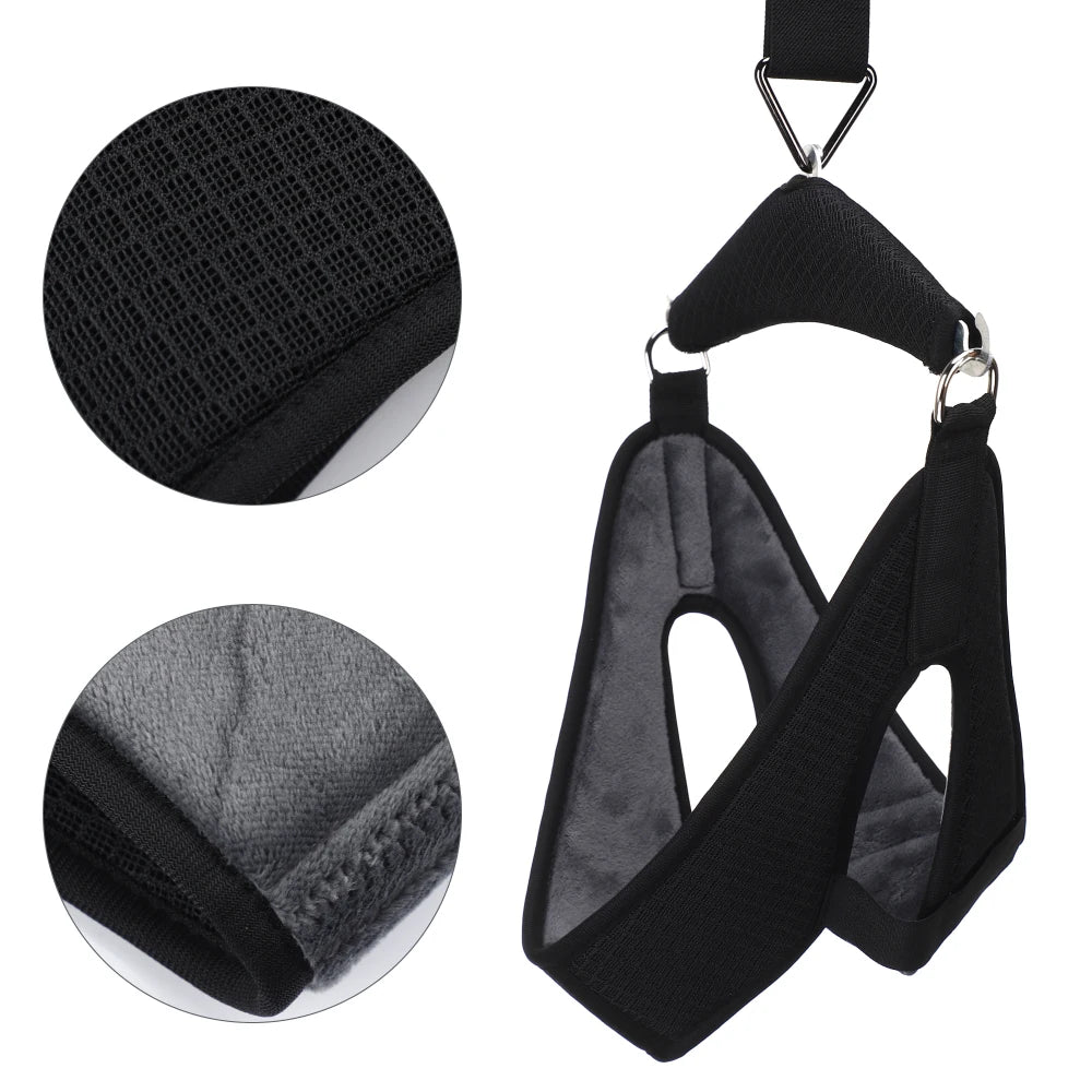 Cervical Neck Traction Hanging Device Soft Neck Stretching Belt Pain Relief Medical Neck Orthosis Traction Frame Adjustable
