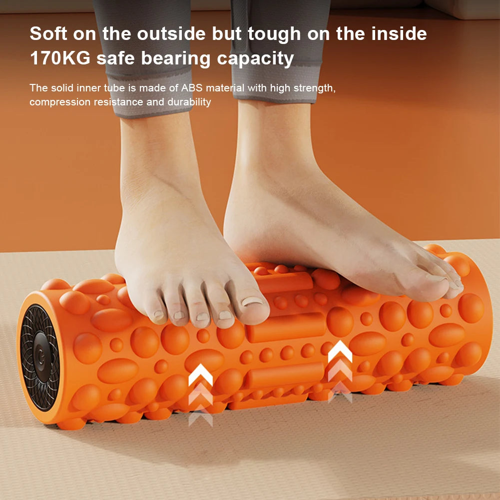 Electric Vibrating Foam Roller Yoga Column Rechargeable Exercise Roller 5 Modes Tissue Massager for Bodybuilding