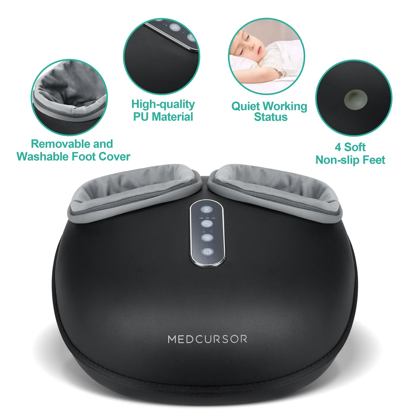Experience deep relief with the Medcursor Shiatsu Foot Massager, designed to melt tension from heel to toe and revive your tired feet after busy days.