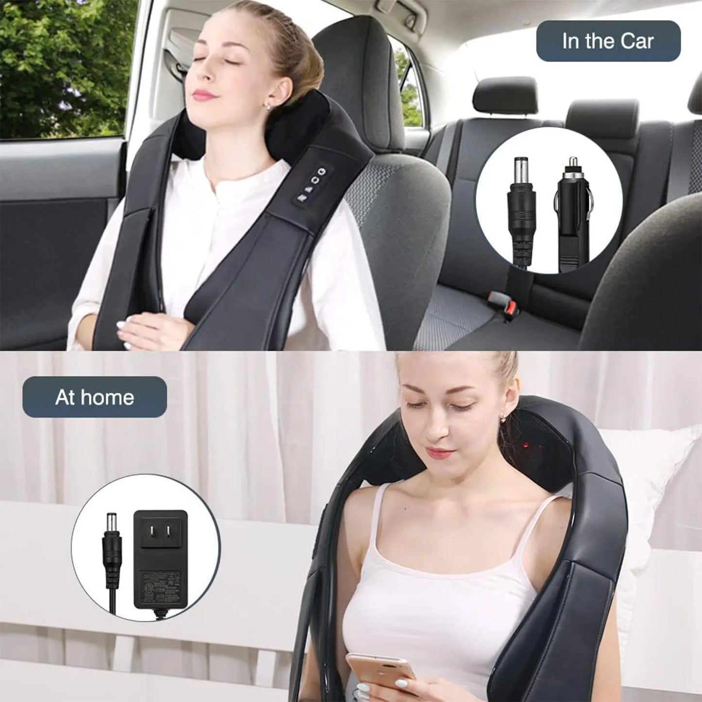 Electric heating massager, heating point neck and shoulder massager, neck, back, shoulders, waist, legs, feet and muscles deep k