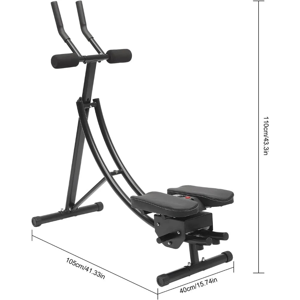 Ab Workout Equipment Ab Machine for Home Gym Foldable Core Abdominal Exercise Machine Adjustable Full Body Workout Equipment