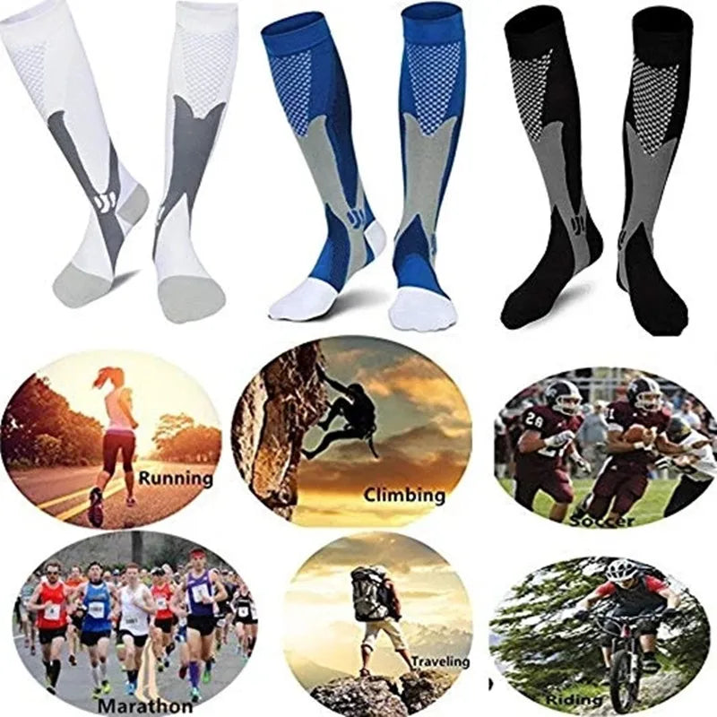 Running Men Women Compression Socks For Football Anti Fatigue Pain Relief 20-30 Mmhg Black Compression Socks Fit Sport Socks2026