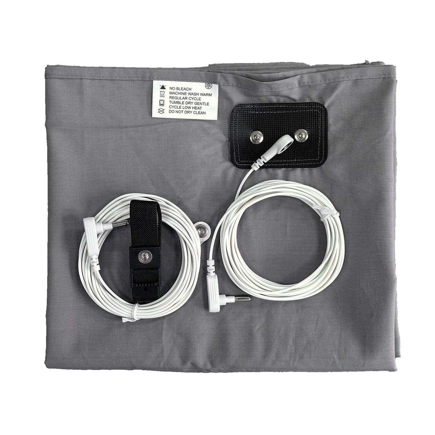 10% Silver Fiber Flat Bedsheet with Earthing Cord Conductive Antistatic Health Protection Sheet Grounded Release Stress