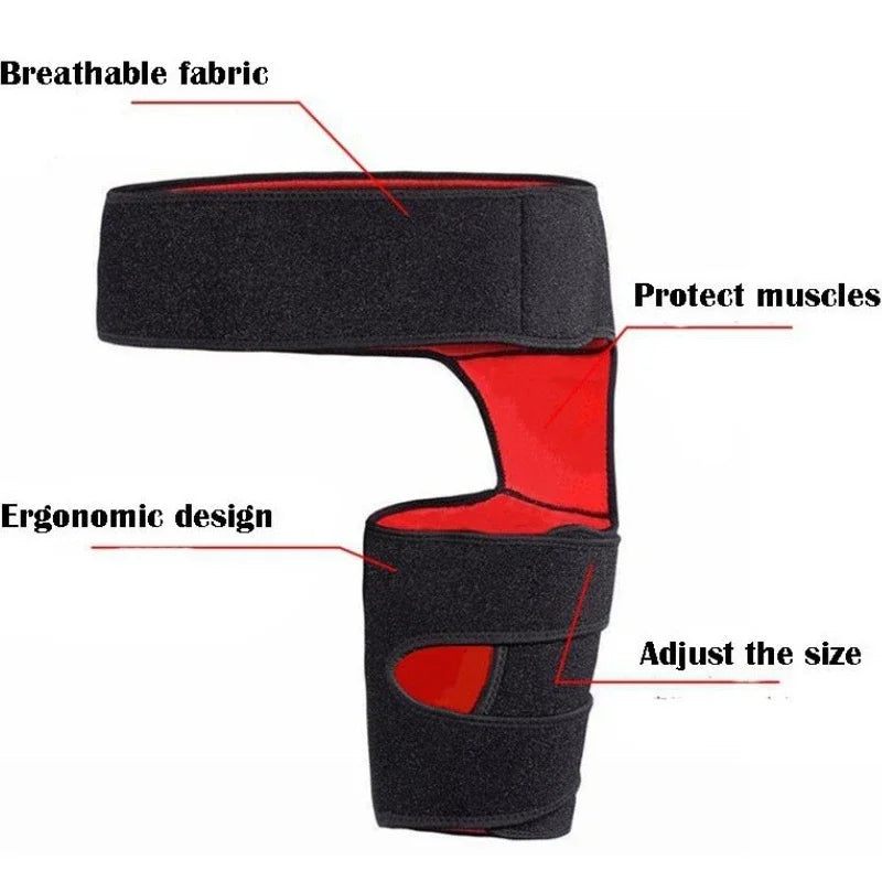 1Pc Sciatica Nerve Pain Relief Thigh Compression Brace for Hip Joints Arthritis Groin Wrap Brace Protector Belt Legwarmers New