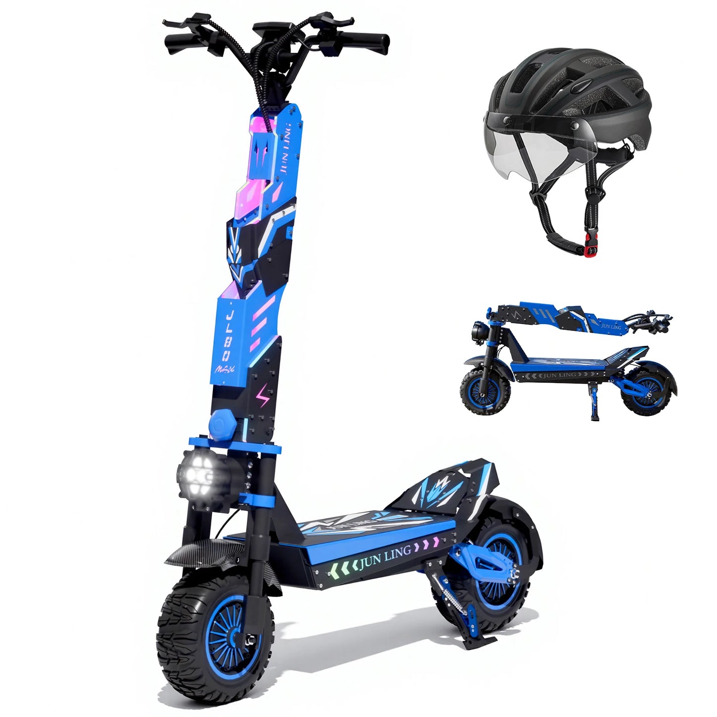 JL80 6000W Dual Motor Electric Scooter for Adults 60V30Ah Battery 40Mph Max Speed 52Miles 12''All-Terrain Off-Road Tire Escooter