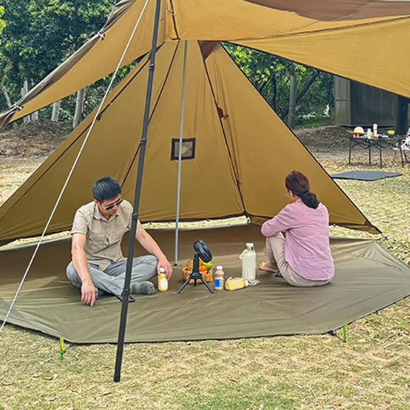 Ground Sheet Mat Waterproof Camping Tarp Octagonal Outdoor Waterproof Camping Tent Mat for Camping Picnics Playground Hiking