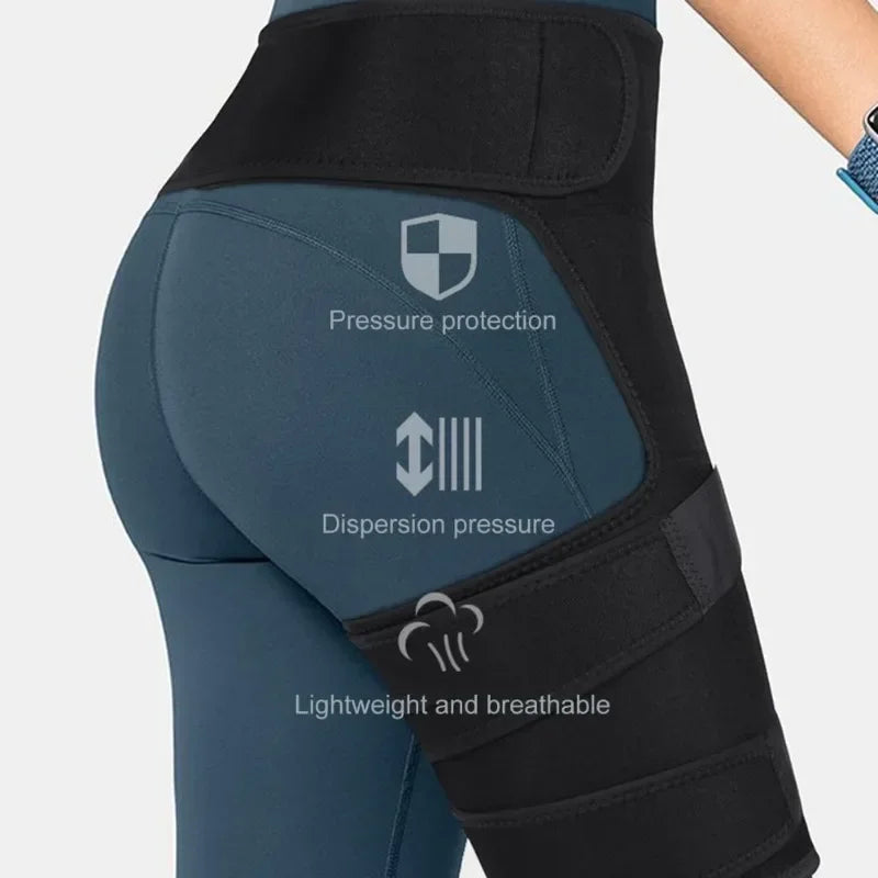 1Pc Sciatica Nerve Pain Relief Thigh Compression Brace for Hip Joints Arthritis Groin Wrap Brace Protector Belt Legwarmers New