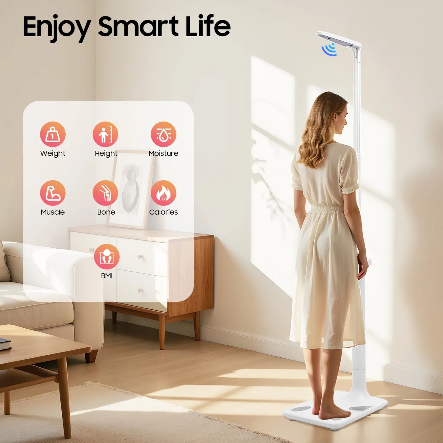 Professional Digital Physicians Scale for Body Weight and Height Scale Range 80-210CM BMI Body Fat Measurement Device