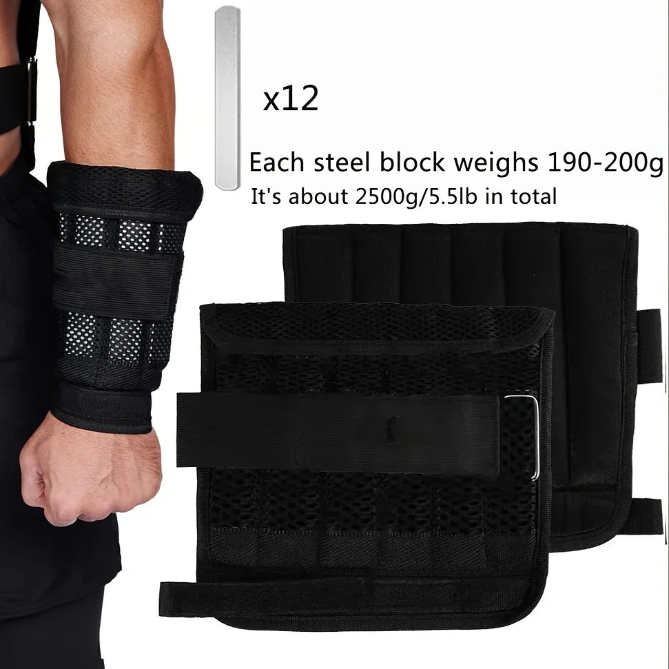 Adjustable Weight Vest, Ankle Weights With Weights, Wrist Weights, Gym Running Weights Strength Training Equipment Fitness Tools