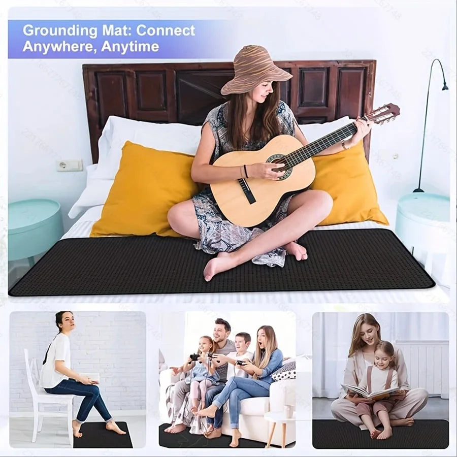 Bed grounding pad, grounding bed sheet, mattress and other multi-purpose pads, mattress with grounding wire
