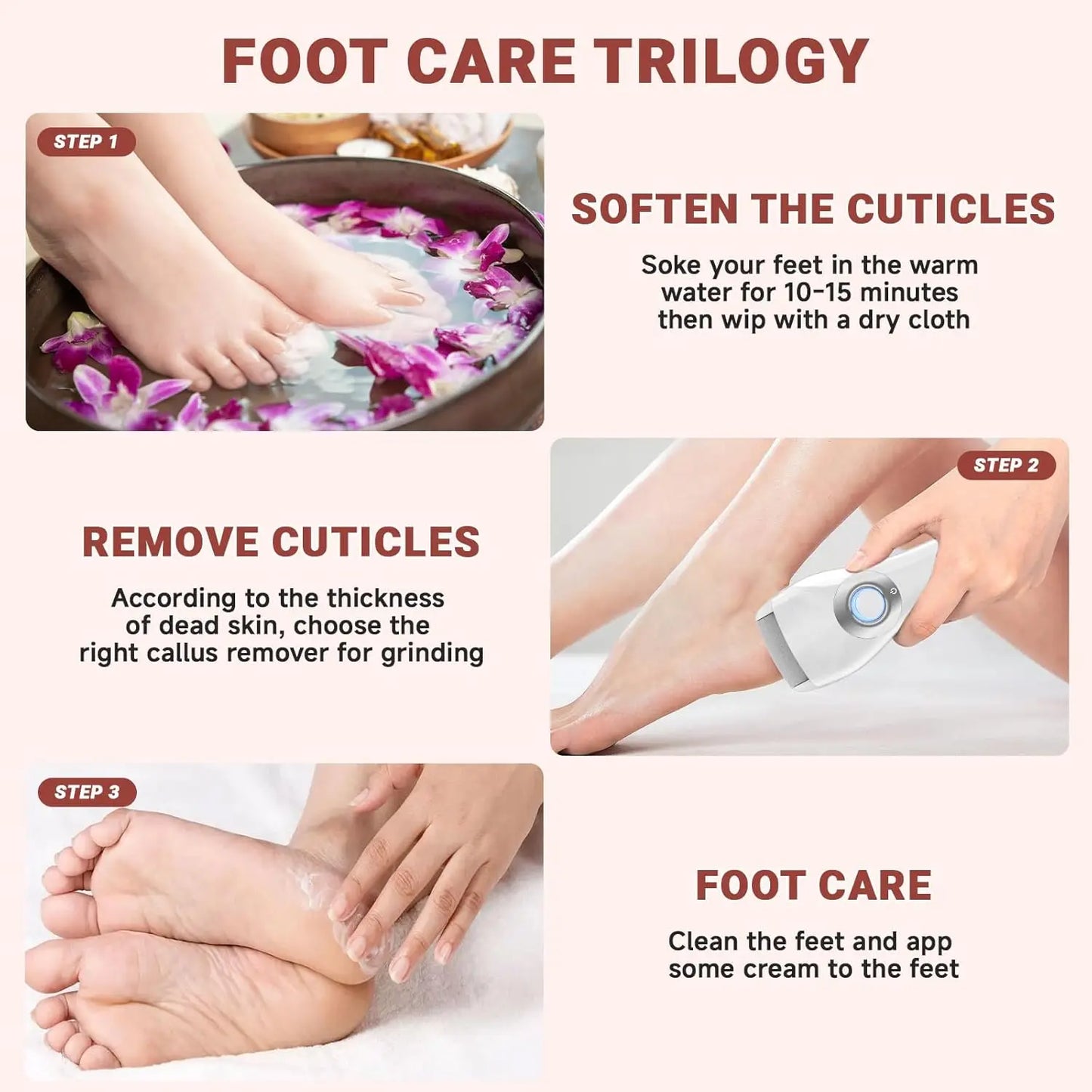Upgraded Rechargeable Foot Callus Remover, 10 in 1 Pedicure Tools Foot Care Kit Pedi Feet Care for Dead, Dry Skin Ideal Gift
