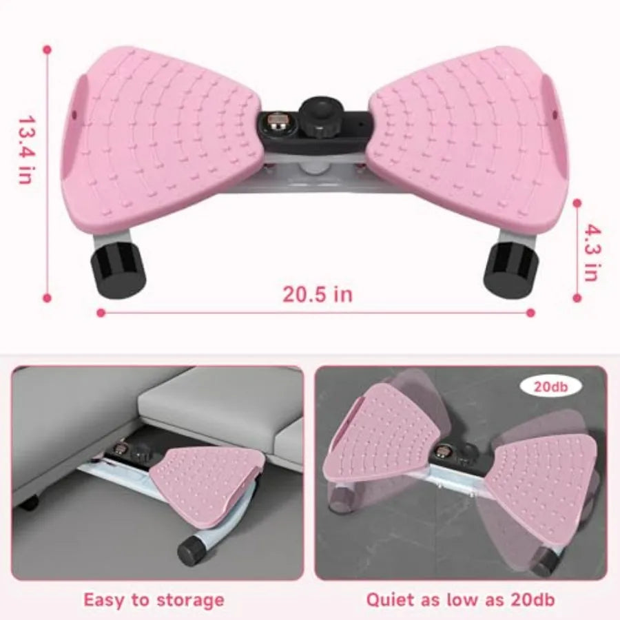 Waist Twister Machine Exercise, Adjustable Ab Twister Board with Digital Display, Waist Twister with 5 Resistance Bands, 450lbS
