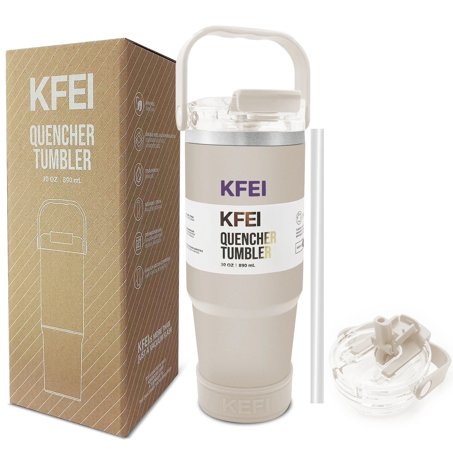 1PCS 30oz Solid Color Double Wall Stainless Tumbler, with Lid And Straw, Keep Warm 12h And Ice 24h, Insulated, Outdoor Stainless