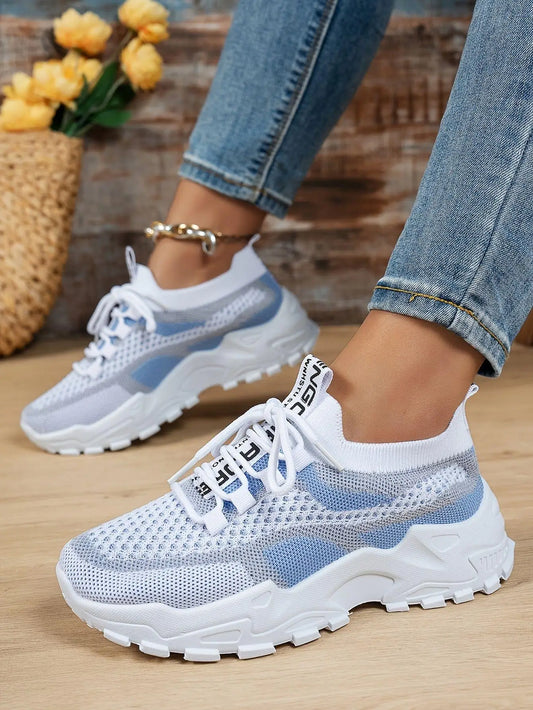 Woman'Shoes Chunky Sneakers Women's Casual Shoes Air Mesh Breathable Sports Shoes For Women's Soft Sole Running Shoes