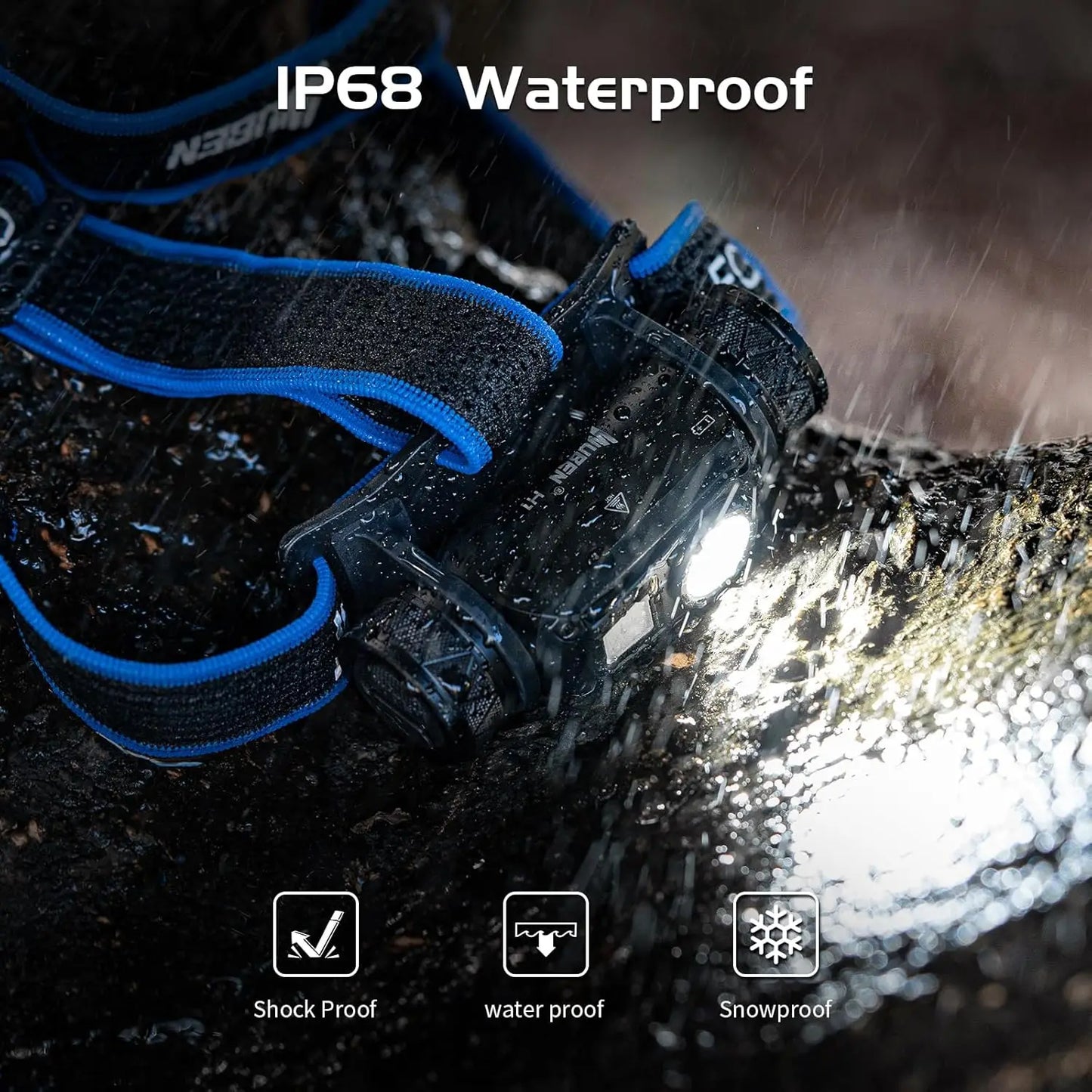 WUBEN H1 Flashlight Headlight  Rechargeable Headlight  Waterproof Headlight 1200 Lumen Fishing headlight Camping