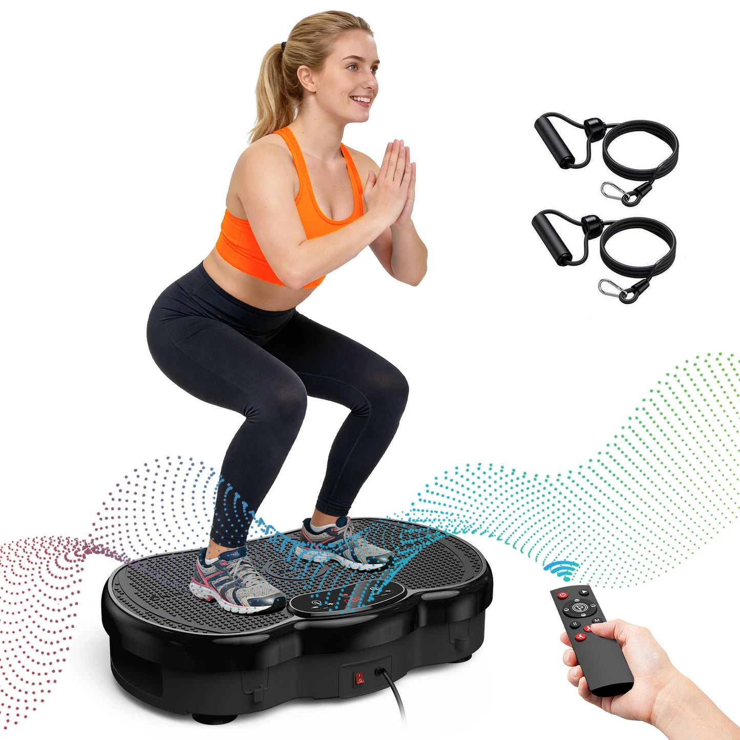 Calorie Tracking Vibration Plate Bluetooth 120 Levels Remote Control Full Body Workout Fitness Platform Home Gym Shaper Massager