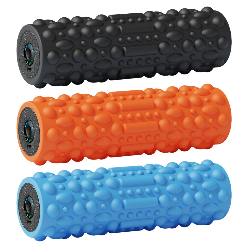 Electric Vibrating Foam Roller Yoga Column Rechargeable Exercise Roller 5 Modes Tissue Massager for Bodybuilding
