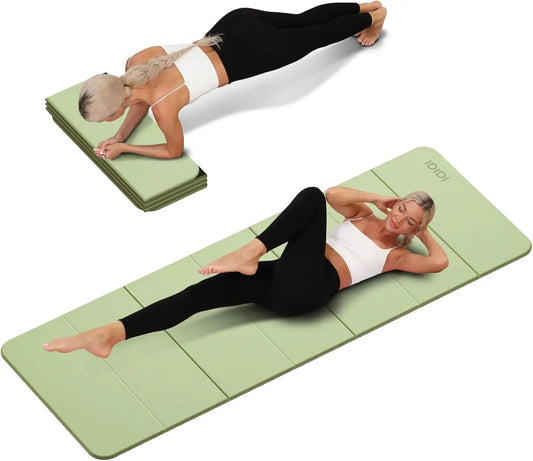 Extra Thick Foldable Yoga Mat - 0.32 Inch Eco-Friendly Non-Slip Fitness Mat for Home & Studio