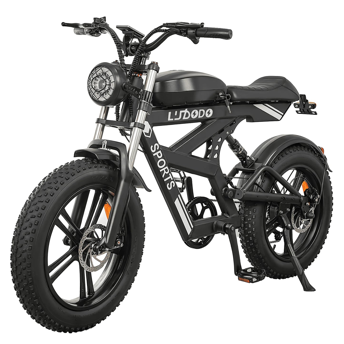 Electric Bike for Adults,1500W Peak,35MPH,48V 816Wh Battery,MAX 75Miles Electric Motorcycle,20'' Fat Tire Dirt Bike,7-Speed Bike