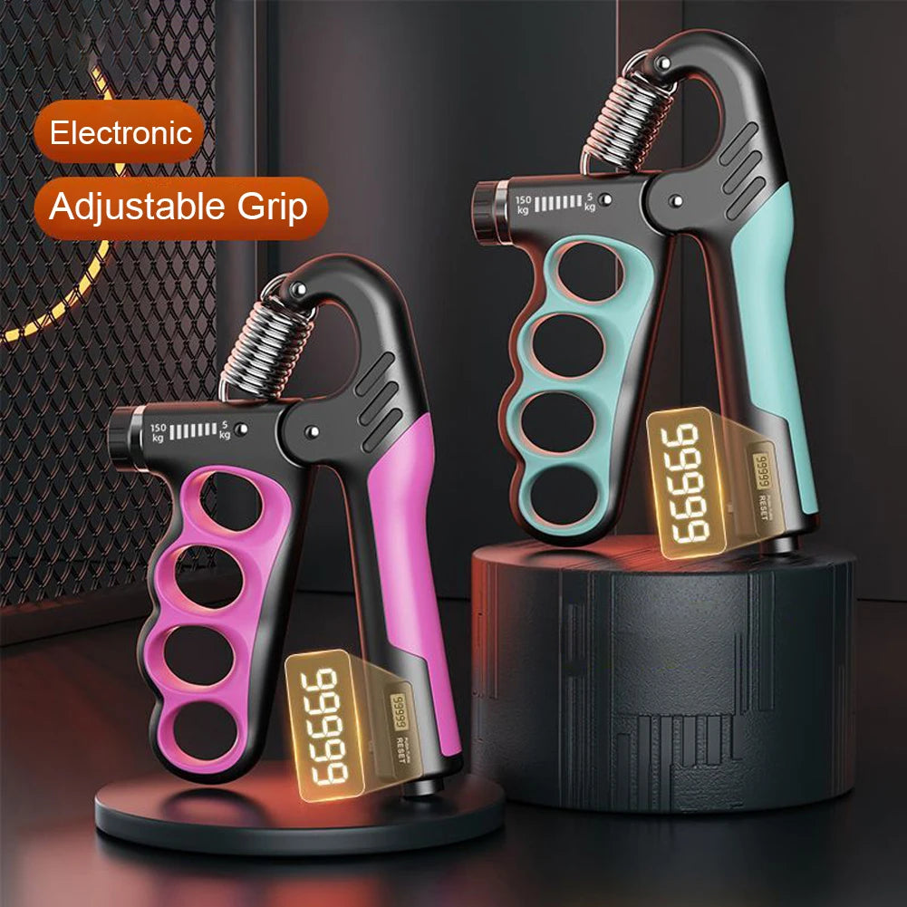 Hand Grip Strengthener 5-100Kg Adjustable Resistance Wrist Expander Anti Slip Ergonomic Hand Strength Exerciser with Counter
