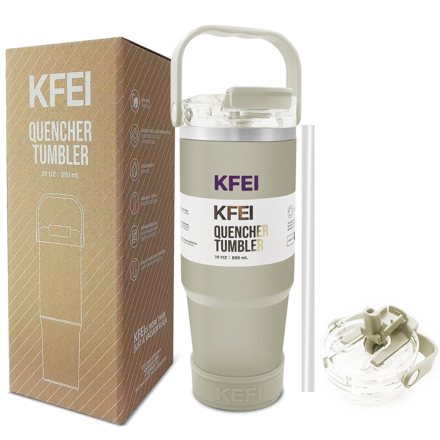 1PCS 30oz Solid Color Double Wall Stainless Tumbler, with Lid And Straw, Keep Warm 12h And Ice 24h, Insulated, Outdoor Stainless