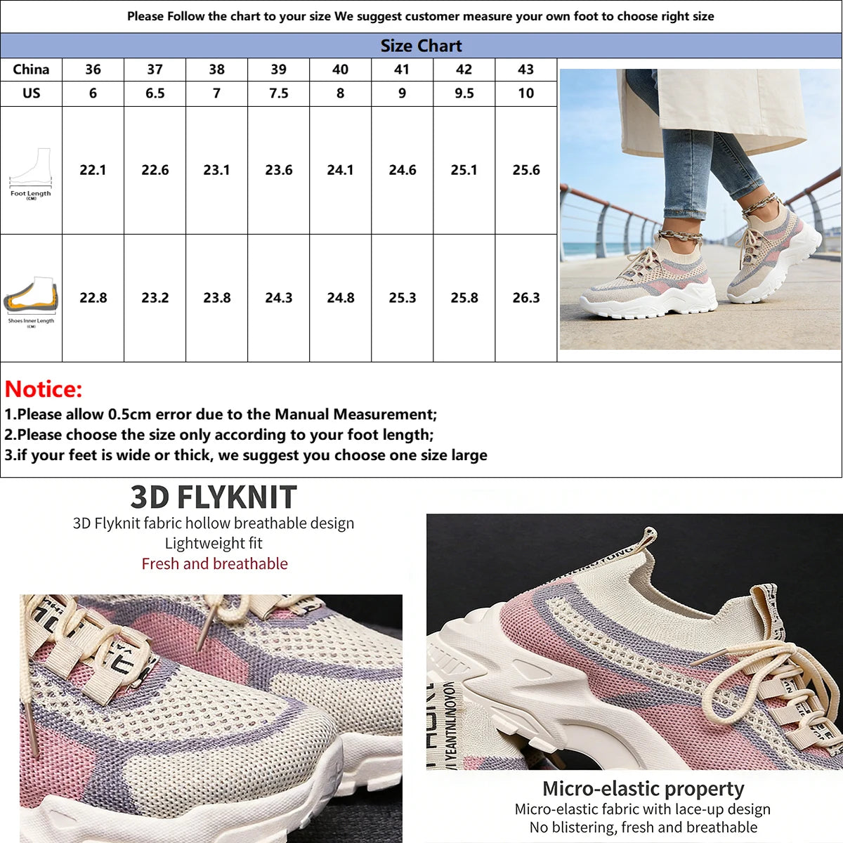Woman'Shoes Chunky Sneakers Women's Casual Shoes Air Mesh Breathable Sports Shoes For Women's Soft Sole Running Shoes